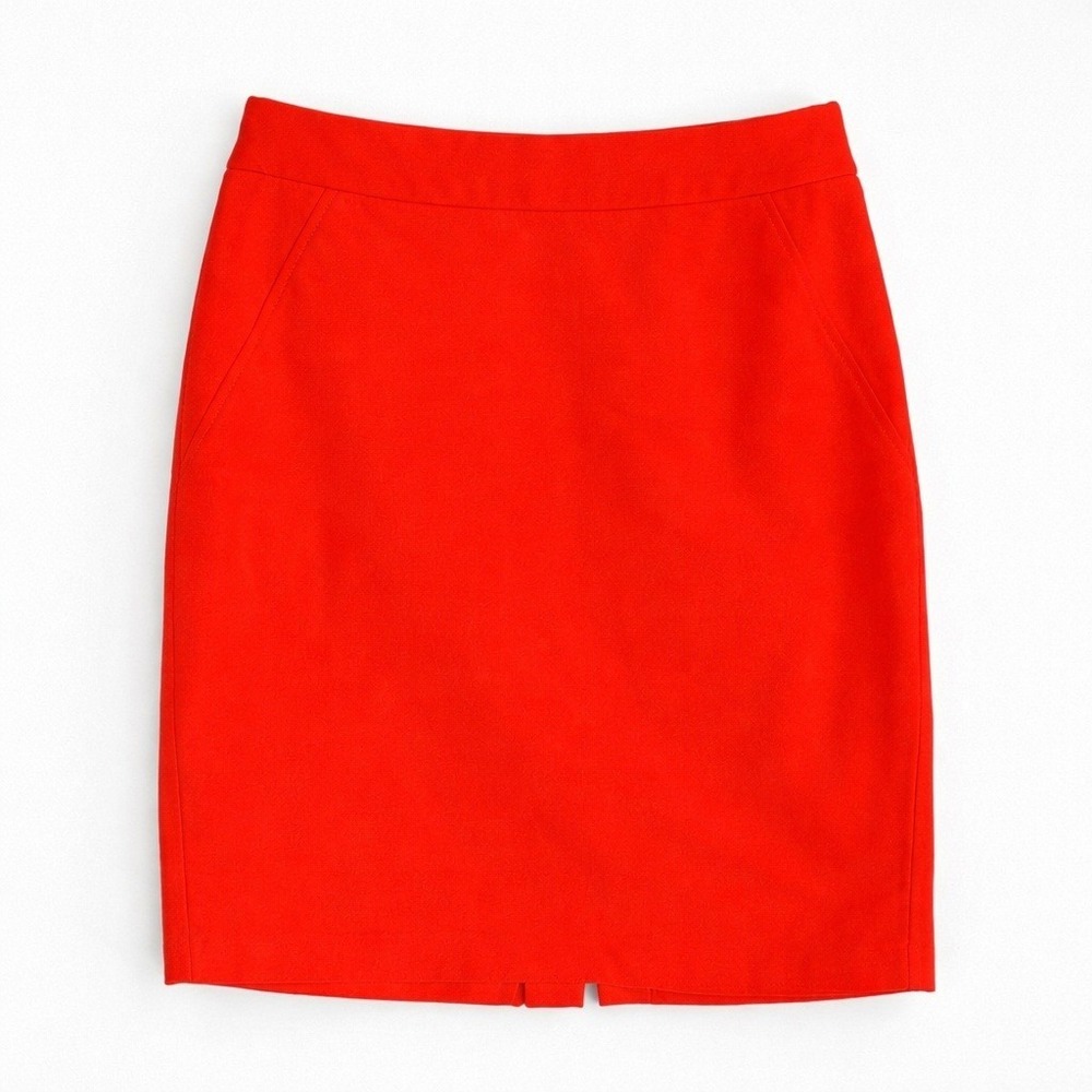 Grace Elements Pencil Skirt Women 4 Red Sour Cherry Cotton Stretch Career Knee